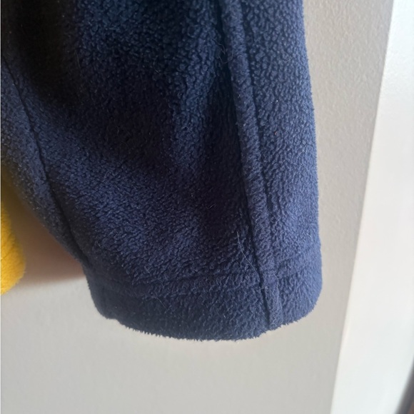 Tommy Hilfiger Yellow Fleece Pullover with Navy Logo - Picture 4 of 5
